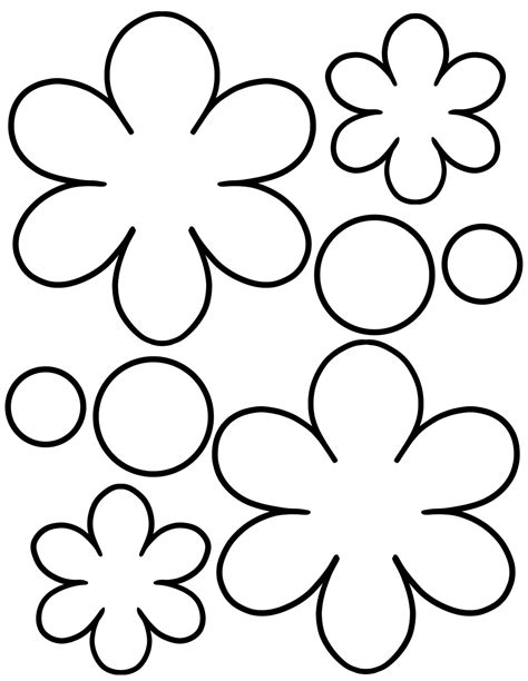 Cut Out Printable Flower Template
